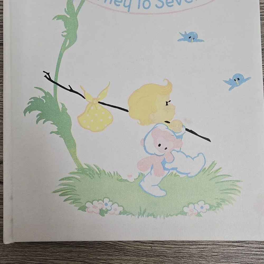 Vintage Baby Memory Book Journey to Seven 1947 Boy Girl Record‎ Unisex Pastel